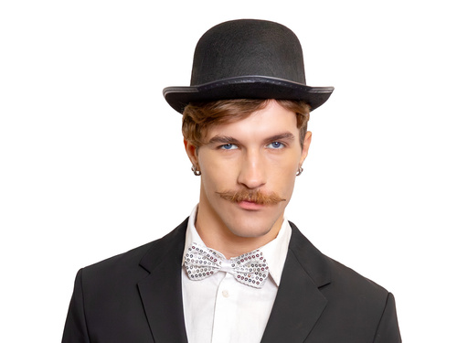 Kapelusz Melonik - czarny - 1 szt.