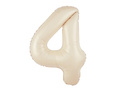 Balon foliowy kremowa cyfra 4 - 100 cm - 1 szt.