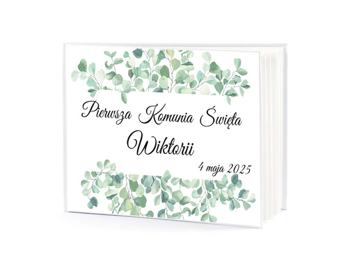 Personalizowana naklejka na księgę gości na I Komunię Świętą - 1 szt.