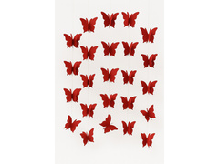 Dekoracja wisząca Motylki czerwone 3D - 3 m - 1 szt.