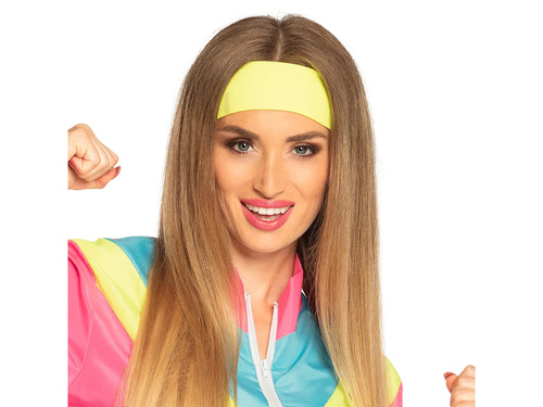 Opaska na głowę neonowa żółta - 1 szt.