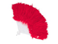 Wachlarz z piór czerwony - 1 szt.
