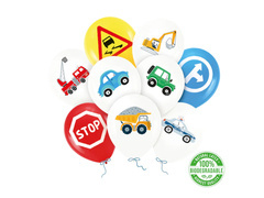 Balony lateksowe Auta - 30 cm - 9 szt.