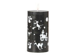 Czarna świeca Halloween - 13 cm - 1 szt.