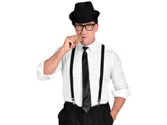 Zestaw gangstera czarny - 1 komplet.