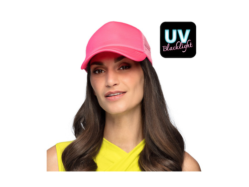 Czapka neonowa różowa UV