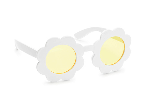 Okulary Stokrotki białe - 1 szt.