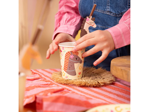 Kubeczki papierowe Koniki - 220 ml - 6 szt.