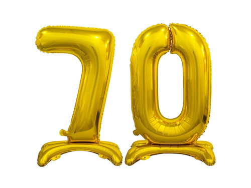 Zestaw balonów foliowych 70 złota - 74 cm