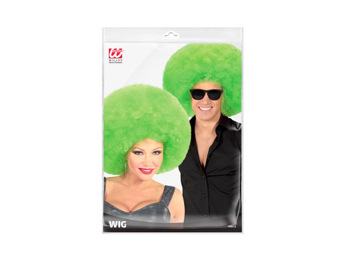 Zielona duża peruka afro wysokiej jakości