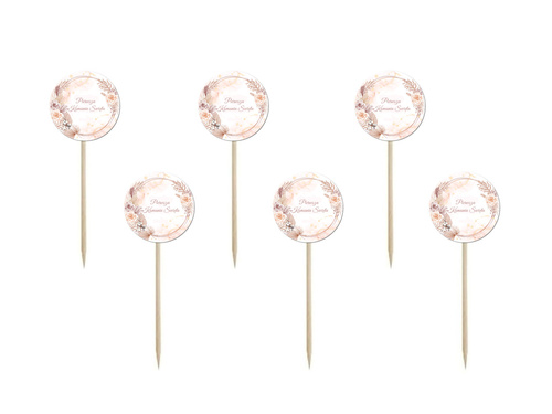 Pikery na I Komunię Świętą - 7 cm - 6 szt.