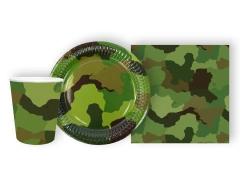 Zestaw kubeczki + serwetki + talerzyki papierowe Moro - 36 szt.