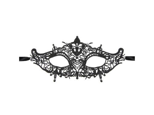 Maska Karnawał koronkowa czarna - 1 szt.