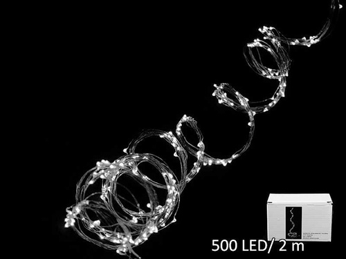 Lampki 500 LED - białe zimne światło - 2 m