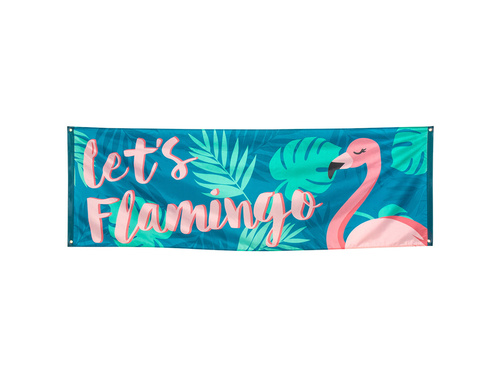 Baner materiałowy Let's flamingo - 74 x 220 cm - 1 szt.