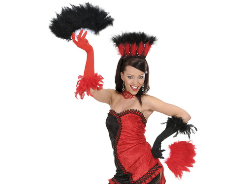 Wachlarz czerwony - 1 szt.