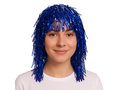 Peruka foliowa niebieska - 1 szt.