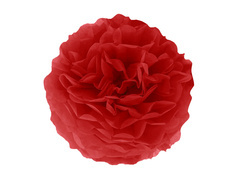 Dekoracja wisząca pompon kwiat - czerwony - 35 cm - 1 szt.