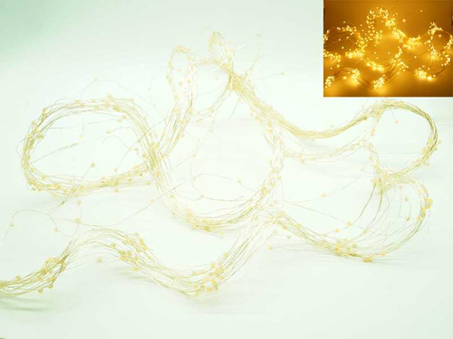 Lampki 600 LED - białe ciepłe światło - 60 metrów