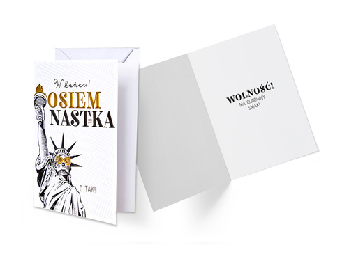 Kartka na osiemnaste urodziny - 1 szt.