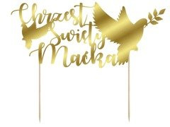 Topper na tort personalizowany Chrzest Święty - 1 szt.