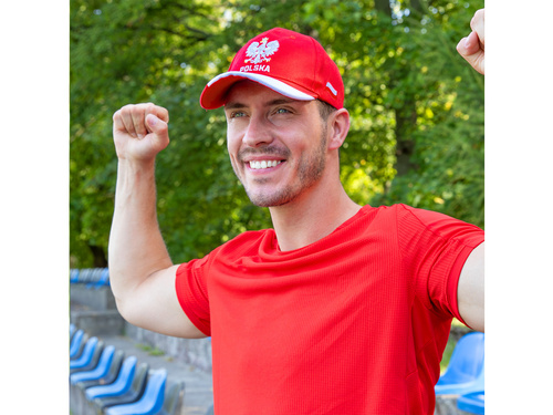 Czapka z daszkiem biało-czerwona - 1 szt.