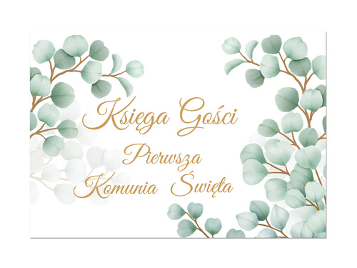 Naklejka na księgę gości na I Komunię Świętą - 1 szt.