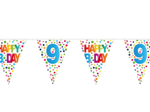 Baner flagi z cyfrą 9 - 10 m - 1 szt.