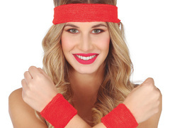 Opaski czerwone Disco lata 80-te - 3 szt.