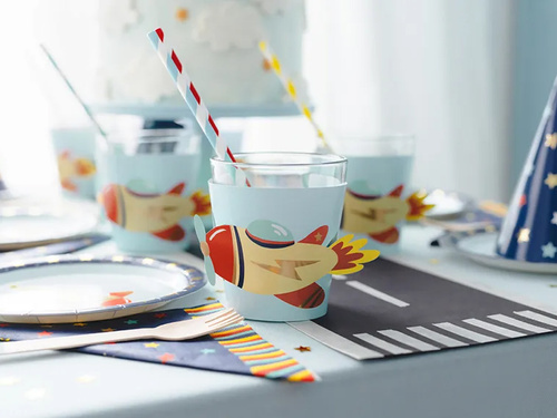 Nakładki na kubki Samolot - 6 szt.