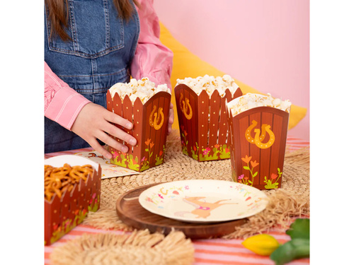 Pudełka na popcorn Stajnia - 6 szt.