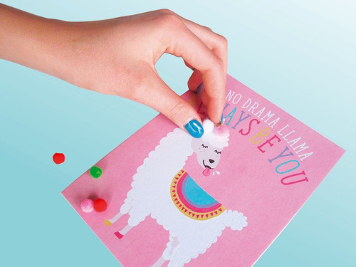 Zestaw artystyczny Lama i pompony