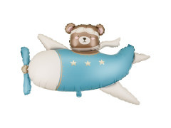 Balon foliowy Miś w samolocie - 94x61 cm - 1 szt.