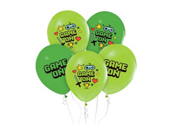 Balony lateksowe Game on - 30 cm - 5 szt.