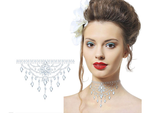 Tatuaż zmywalny Naszyjnik z brylantami