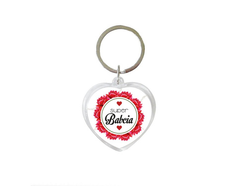Brelok plastikowy z napisem Super Babcia