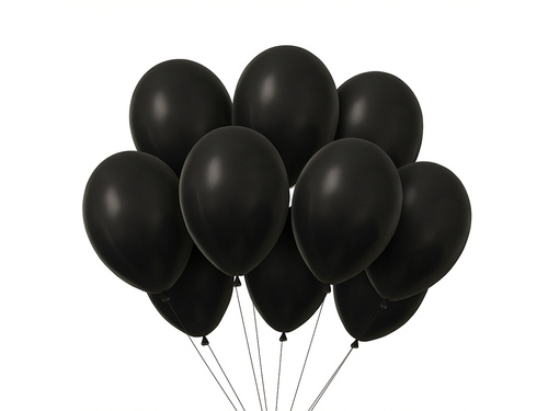 Balony lateksowe pastelowe czarne - duże - 100 szt.