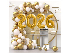 Zestaw balonów do girlandy balonowej na Sylwestra 2026 - 126 szt.