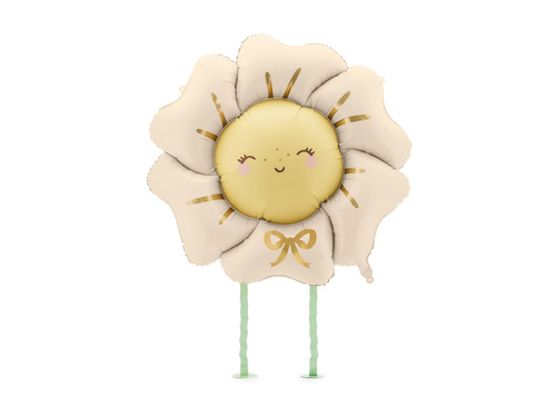 Balon chodzący Kwiatek - jasny beż - 104 x 104 cm - 1 szt.