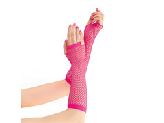 Rękawiczki z różowej siatki - 24 cm