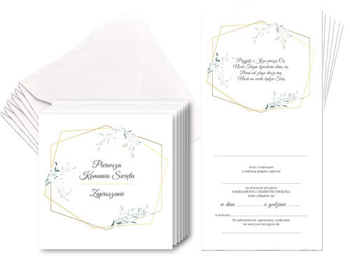 Zaproszenia na I Komunię Świętą - 6 szt.