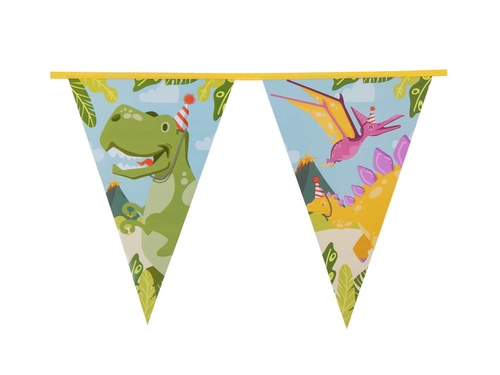 Baner flagi Dino Party - 600 cm - 1 szt.