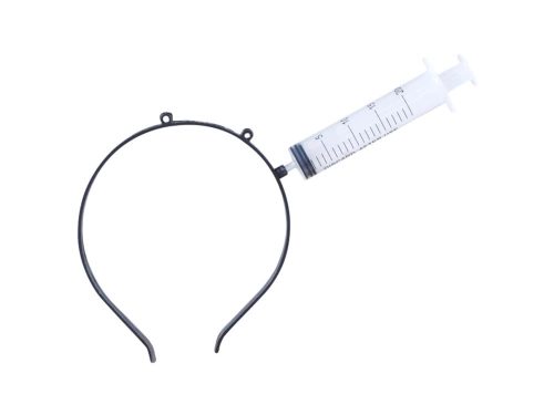 Strzykawka w głowie na Halloween - 1 szt.