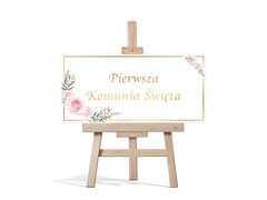 Plakat komunijny - I Komunia Święta - 70x33 cm