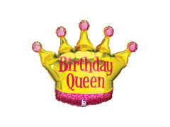Balon foliowy Birthday Queen - 30" - 1 szt.