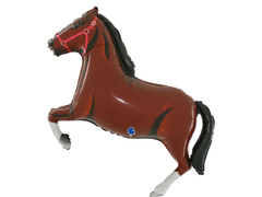 Balon foliowy Konik brązowy - 73x80  cm - 1 szt.