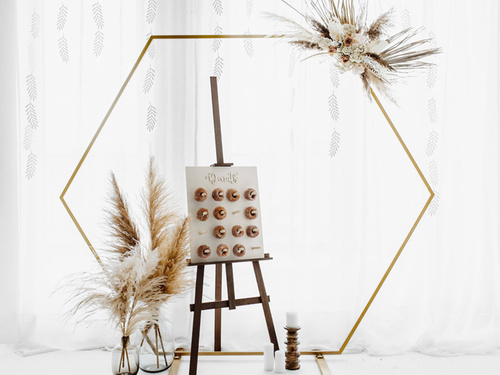 Dekoracja drewniana Ściana na donuty - 45 x 55 cm