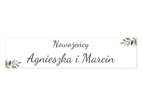 Tablica rejestracyjna personalizowana - 52 x 12 cm - 2 szt.