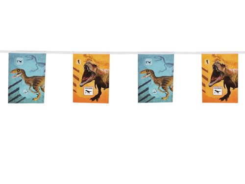 Baner flagi papierowy T-Rex - 3 m - 1 szt.