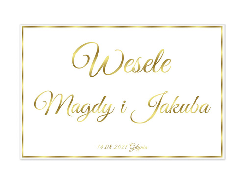 Plakat Weselny personalizowany - 90x60 cm